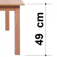 výška stolu 49 cm