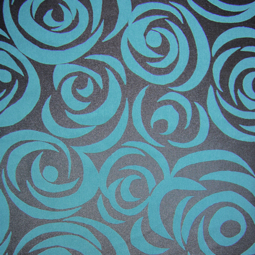 Potahová látka dekor V87 tyrkysová černá
