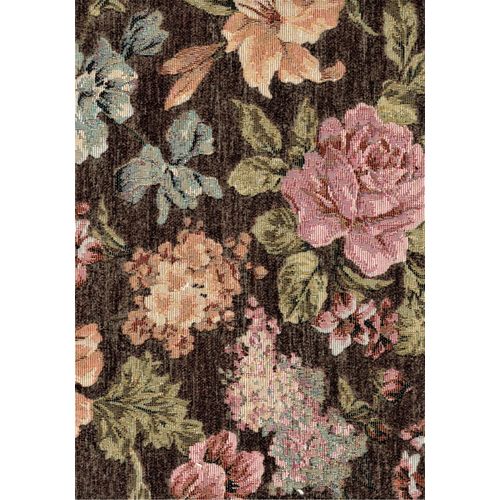 Látka s květy FLR 15 šedá