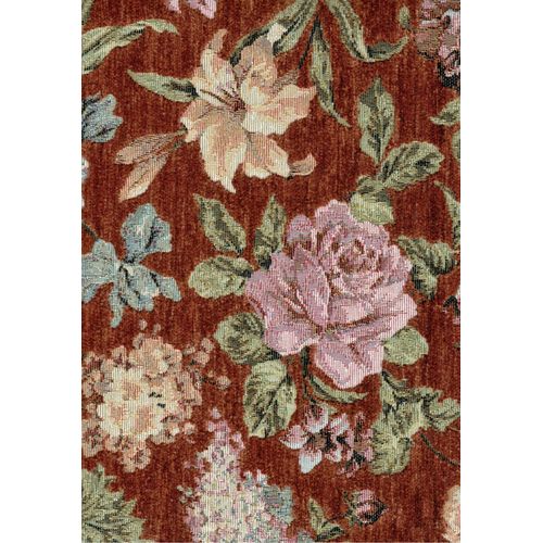 Látka s květy FLR 7 hnědá