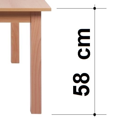 výška stolu 58 cm