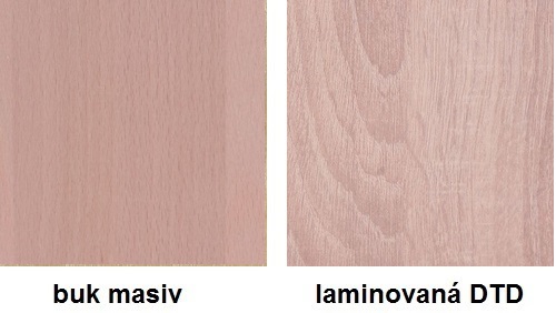 Barva lamino a masivní buk