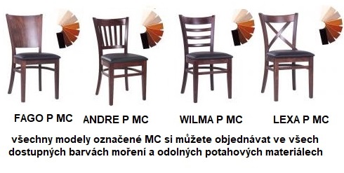 Barevné provedení židlí
