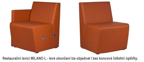 REstaurační sedací lavice čalouněná MILANO L Sedací restaurační lavice MILANO