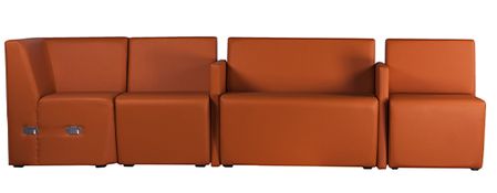 Příklad oddělování restauračních lavic MILANO. Příklad sestavní lavice MILANO 2