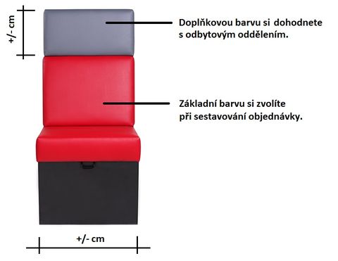 Modulární lavice čalouněné TRENTO BC. Modulární restaurační lavice TRENTO BC