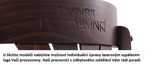Logo laser vypálení znaku provozovny.
