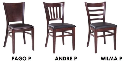 Dřevěné restaurační židle řady DUBLINO