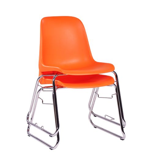 Plastová židle PAULA s možností stohování kovová kostra