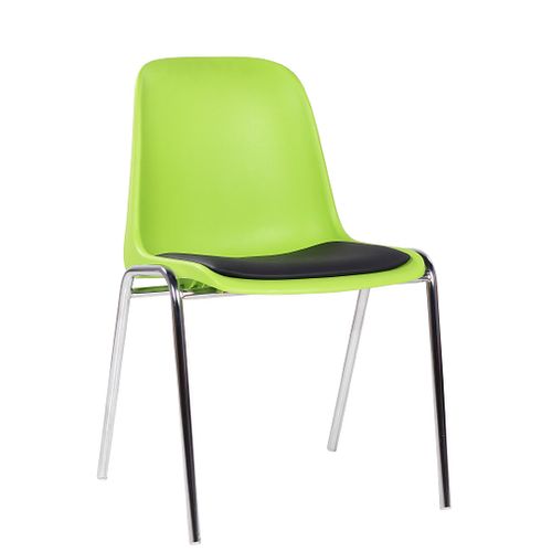 Plastové židle PAULA P s čalouněným sedákem
