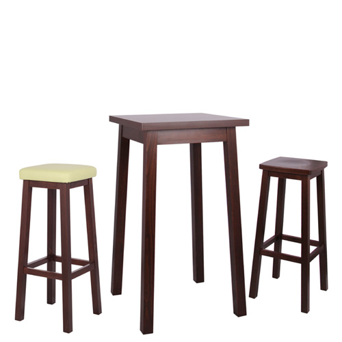 Dřevěné barové stoly a židle
