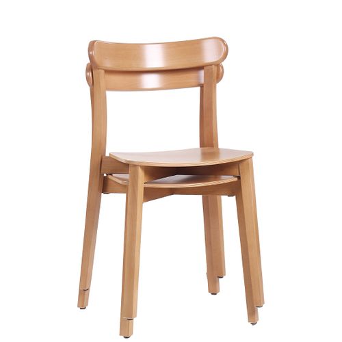 Dřevěné bistro židle LUKE s možností stohování