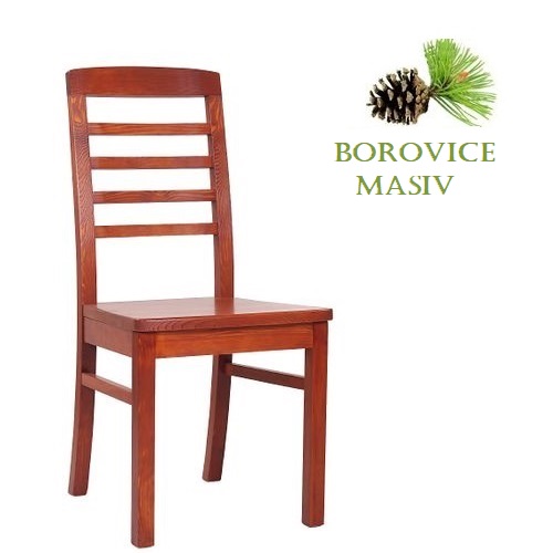 Dřevěná židle ROBBIE 4 borovice masiv pro restaurace
