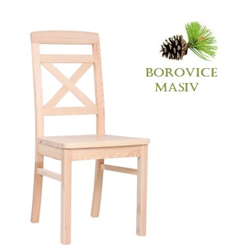 Dřevěná židle ROBBIE 2 borovice masiv pro restaurace