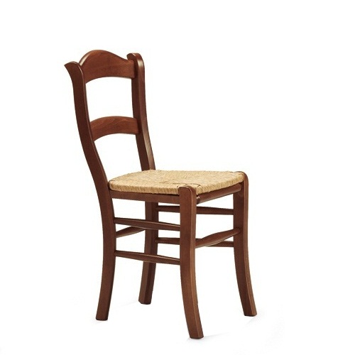 Dřevěná židle do restaurace s výpletem