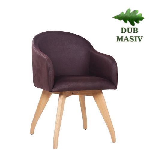 Designové restaurační čalouněné židle FABIO ve skandinávském stylu masivní dub