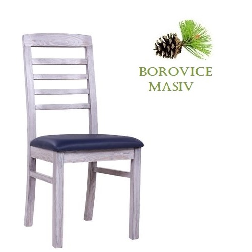 Borovicové židle  ROBBIE 4 P v úpravě Vintage bílá