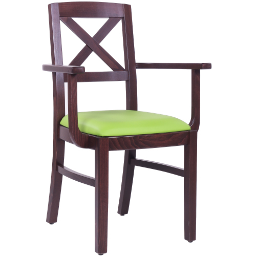 Dřevěné židle do restaurace s područkou