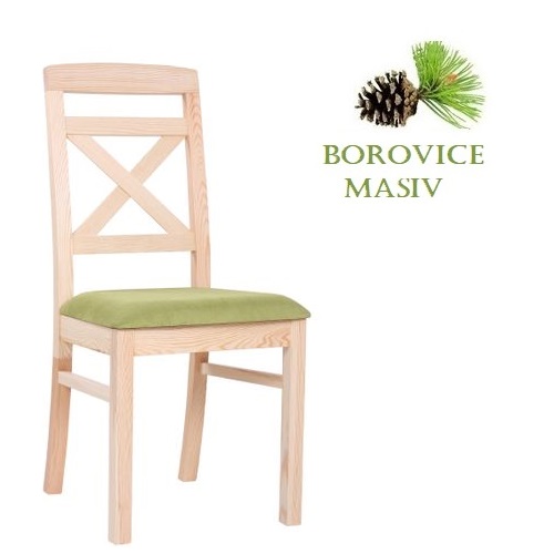 Borovicové židle  ROBBIE 2P čalouněný sedák