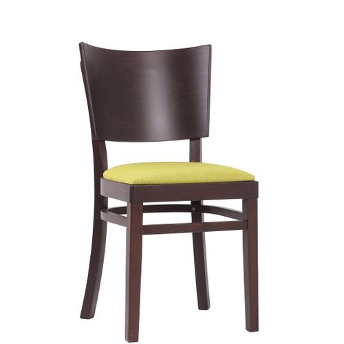 Dřevěné restaurační židle LINETTA P s čalouněným sedákem do hospody