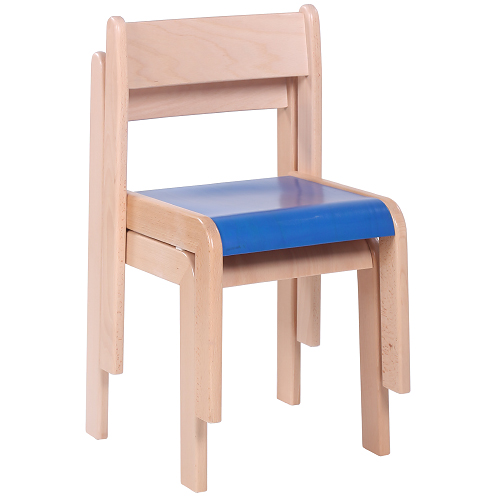 Detské drevené stoličky stohovateľné s krempou