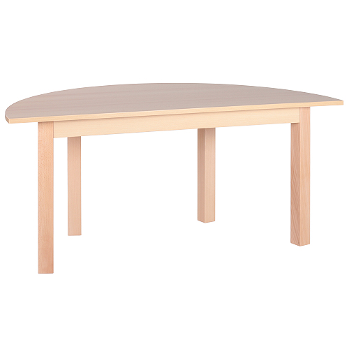 Dětské stoly půlkruhové dřevěné