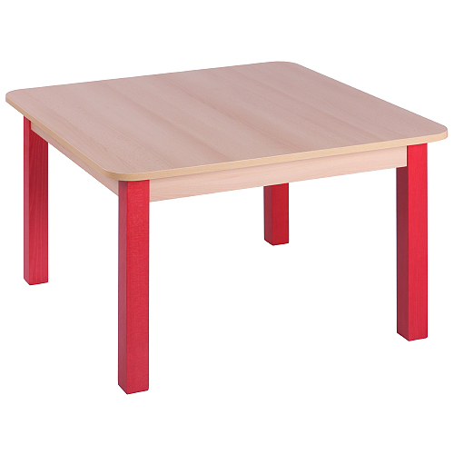 Dětské stoly dřevěné čtvercové hranaté