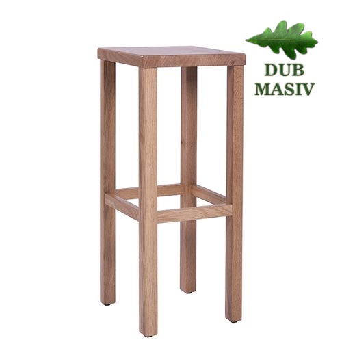 Dřevěná barová židle LIVO D masivní dub