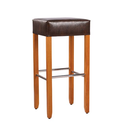 Dřevěné barové židle nerezové nožní spoje