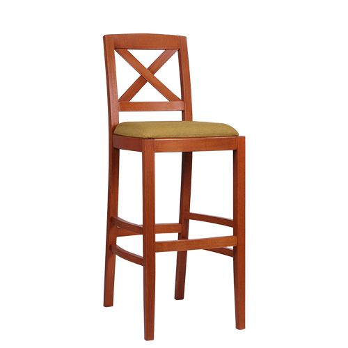 Drevené barové stoličky čalúnený sedák