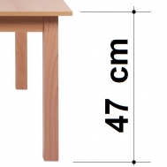 výška stolu 47 cm