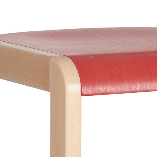 pastelová červená sedák