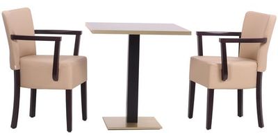 Kovová noha pod stůl mosazná hranatá