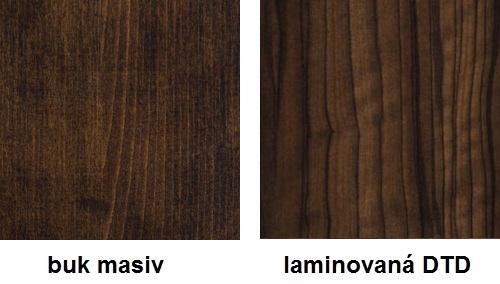 Buk masiv v barvě antih hnědá