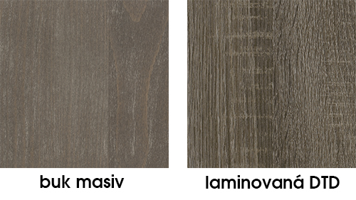 Barva lamino a masivní buk