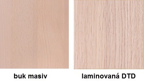 Barva lamino a masivní buk