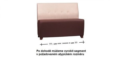 Atypické rozměry a barvy sedací lavice