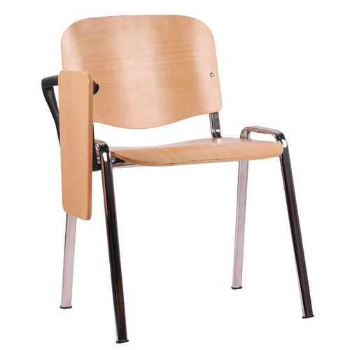 Kovové židle do školících místností s psacím stolkem