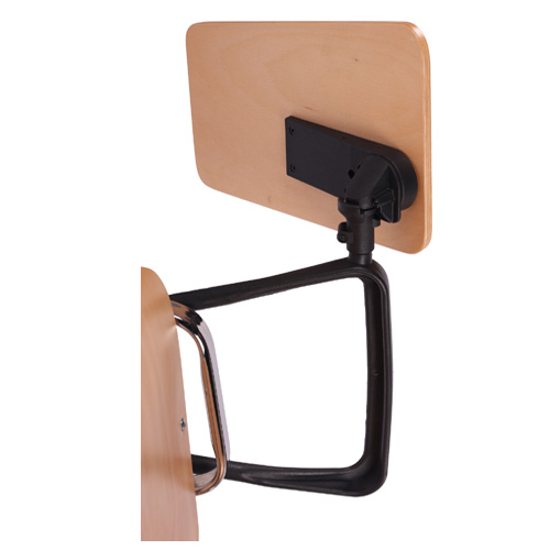 Kovové židle do školících místností s psacím stolkem