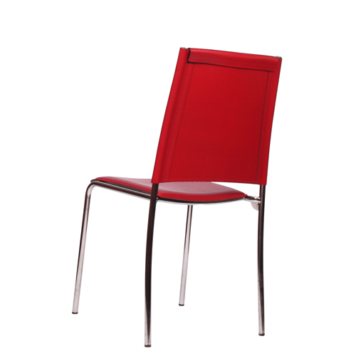 Kovové židle chrom s kůží