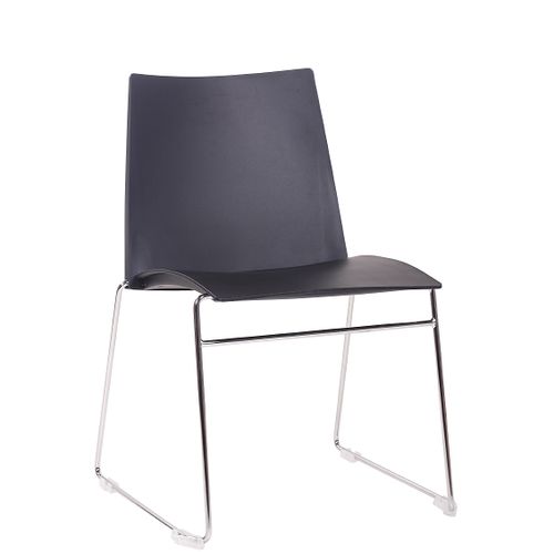 Kovové židle ARIS s možností stohování a plastovým sedákem