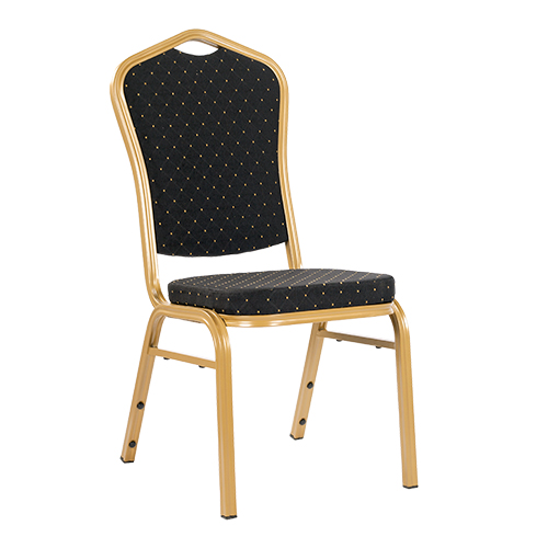 Kovové banketové židle látka černá