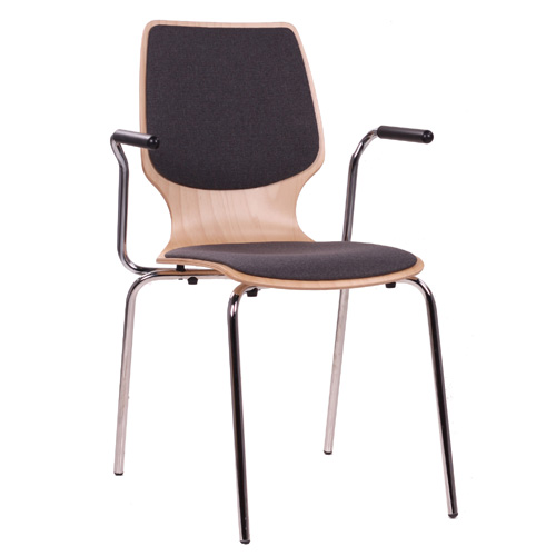 Kovové židle s loketní opěrou