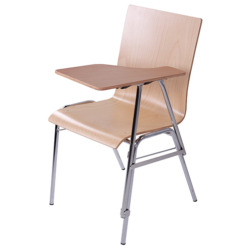 kovové stoličky s písacou podložkou