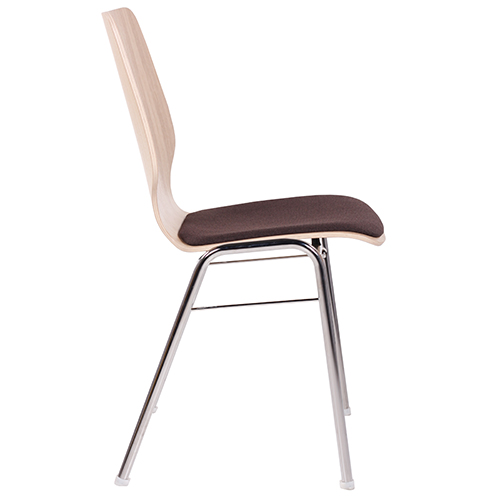 Kovové konferenční židle - dubový sedák