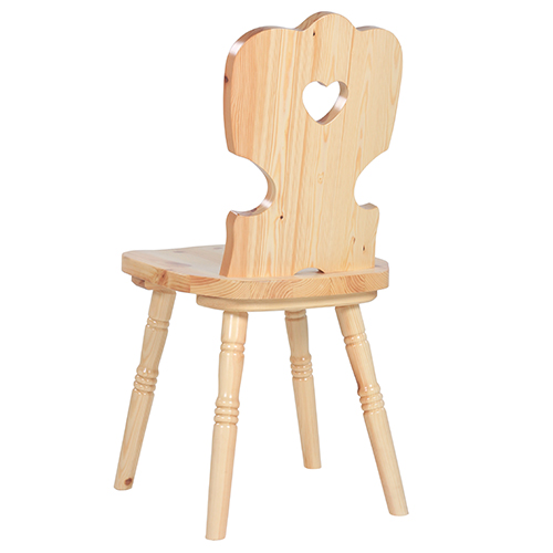 Drevěná stolička z borovicového dreva