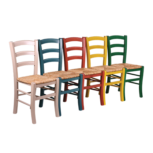 Dřevěné židle barevná