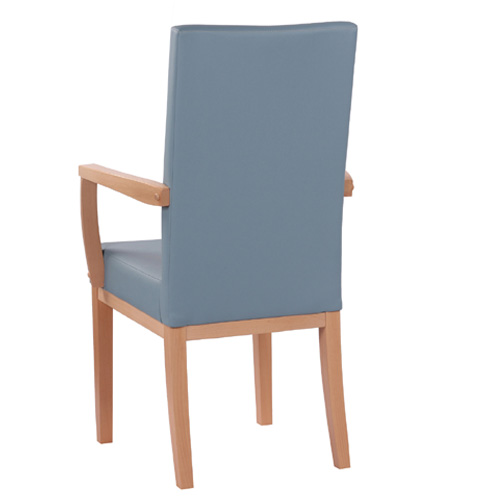 Čalouněná jídelní židle s loketní opěrkou