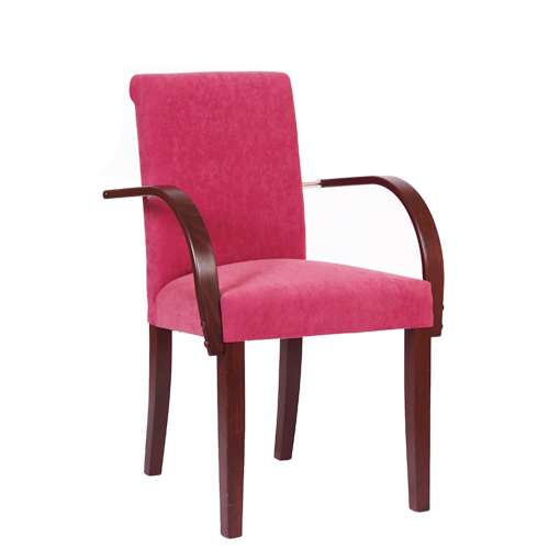 Dřevěné čalouněné křeslo