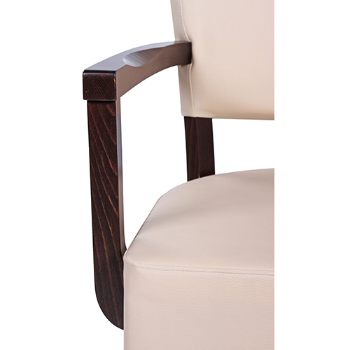 Čalúnená stolička do reštaurácie s lakťovou opierkou